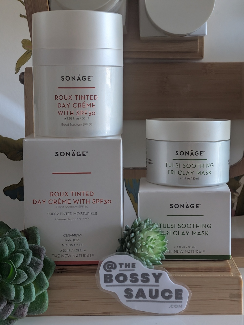 Sonage Roux SPF 30 + Tulsi Soothing Tri Clay Mask Duo NWT